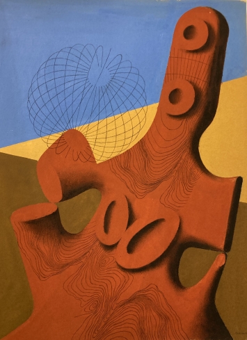 Otto Tschumi, Komposition, 1941, Tempera auf Papier, 38.7 cm x 51 cm, ART-Nachlassstiftung Bern © 2022 ProLitteris, Zürich