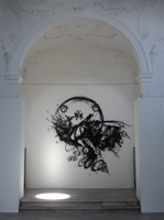 Thomas Ruch · Aszendierender Jesus, 2011, verschiedene Materialen, 560 x 500 cm