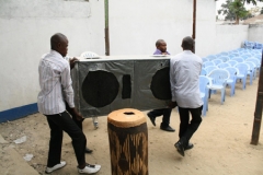 Soundcheck à l'église Libambu Ministry, Kinshasa 2011