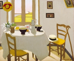Marius Borgeaud · La chambre blanche, 1924, Öl auf Leinen, 54x65 cm. Foto: J. D. Roullier
