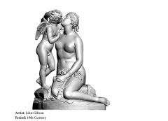 Oliver Laric · aus der Serie Lincoln 3-D Scans, 2012 fortlaufend, Venus küsst Cupido, Original von John Gibson, 19 Jh., Marmor, The Usher Gallery, Lincoln, 98x121x16 cm