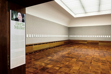 Herta Müller · Der Beamte sagte, 2021, Ausstellungsansichten Museum Langmatt, Baden © ProLitteris