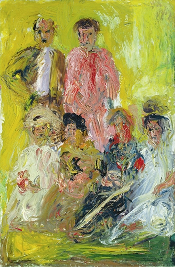 Richard Gerstl · Gruppenbild mit Schönberg, 1908, Öl auf Leinwand, 169 x 110 cm, Kunsthaus Zug, Stiftung Sammlung Kamm © ProLitteris