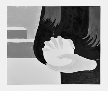Henni Alftan · Snowball I, 2023, Öl auf Papier, Monotypie, 53,5 x 64 cm © ProLitteris