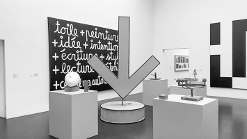 Kunstbulletin weekly auf Besuch im Kunst­museum Luzern, mit Werken von Ben Vautier, Aldo Walker und Helmut Federle © ProLitteris